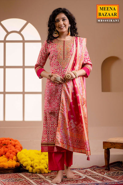 Rani Neck Embroidered Muslin Suit Set