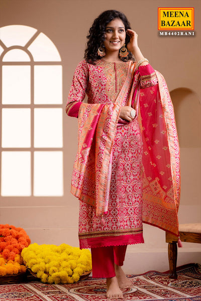 Rani Neck Embroidered Muslin Suit Set