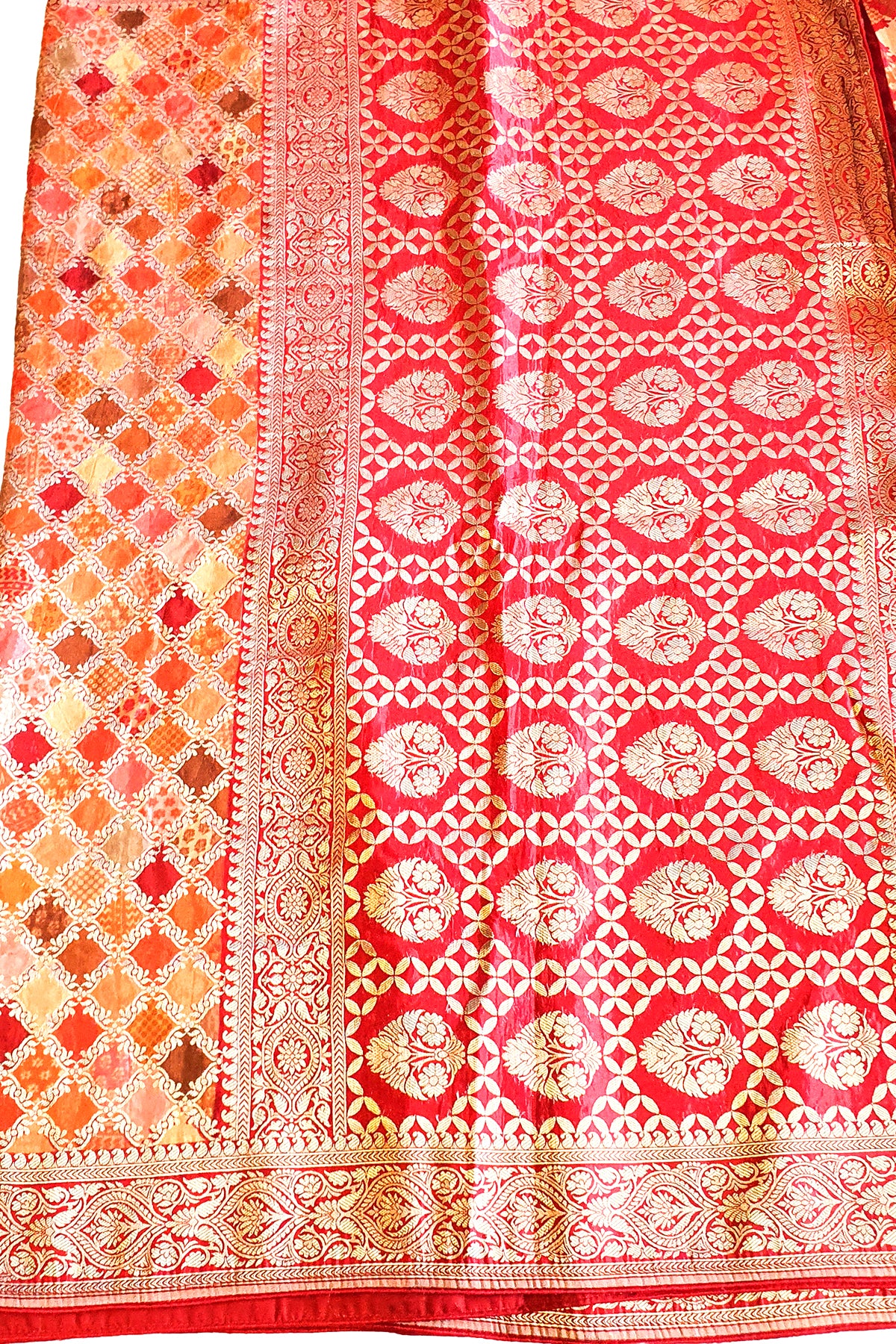 Red Silk Woven Saree