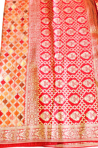 Red Silk Woven Saree