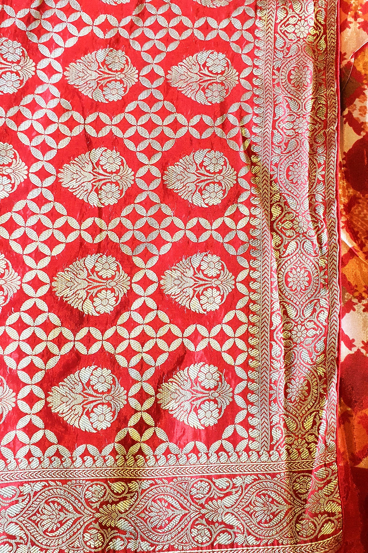 Red Silk Woven Saree