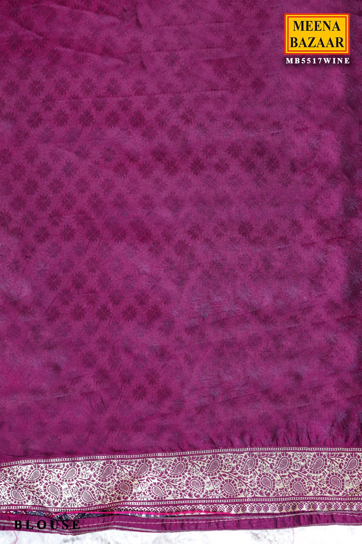 Wine Silk Saree Elegant Zari Woven Silk Saree for Festive & Wedding Wear