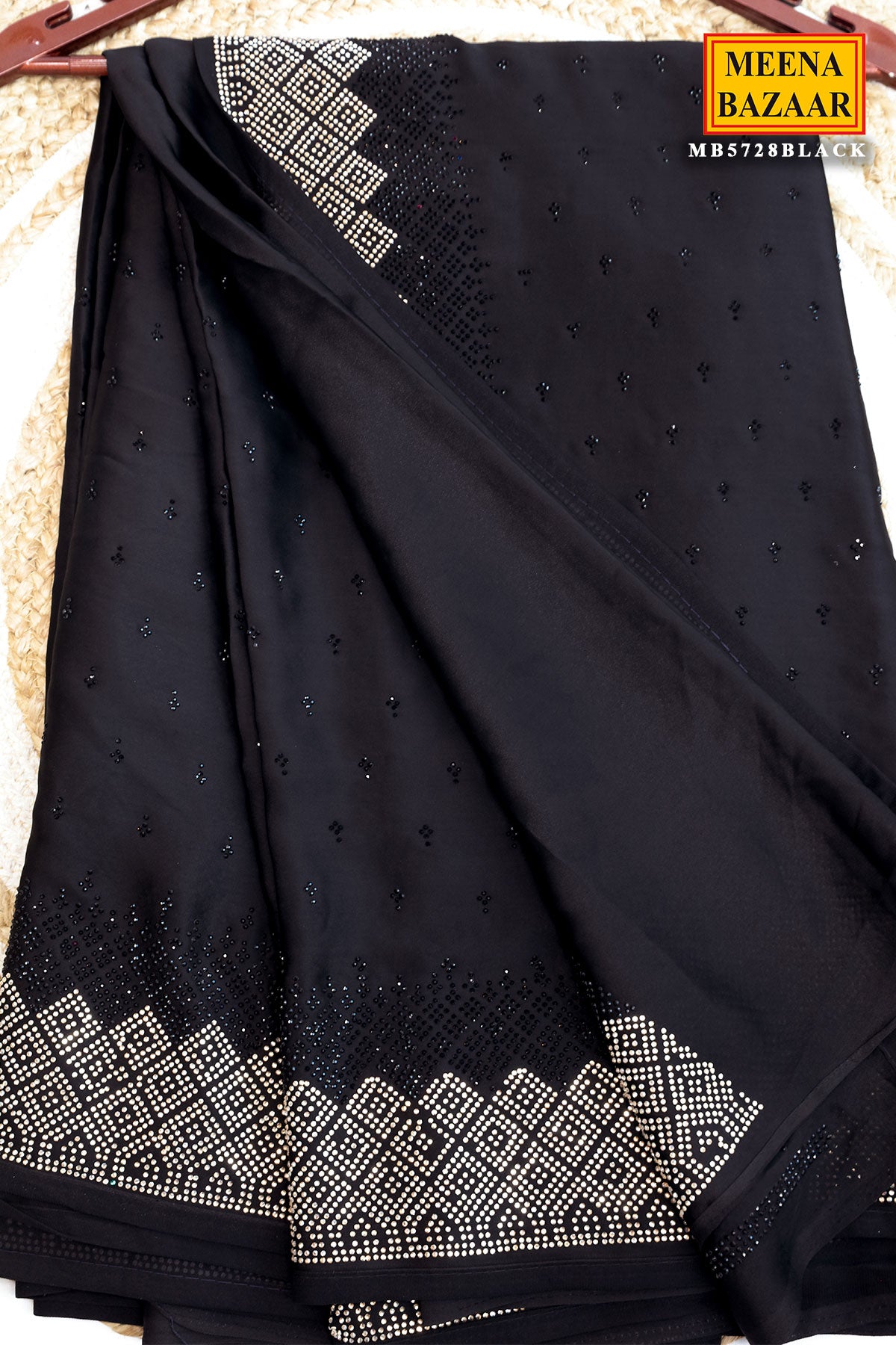 Black Crepe Saree Elegant & Party Wear