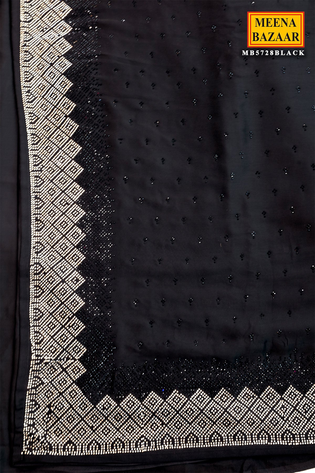 Black Crepe Saree Elegant & Party Wear