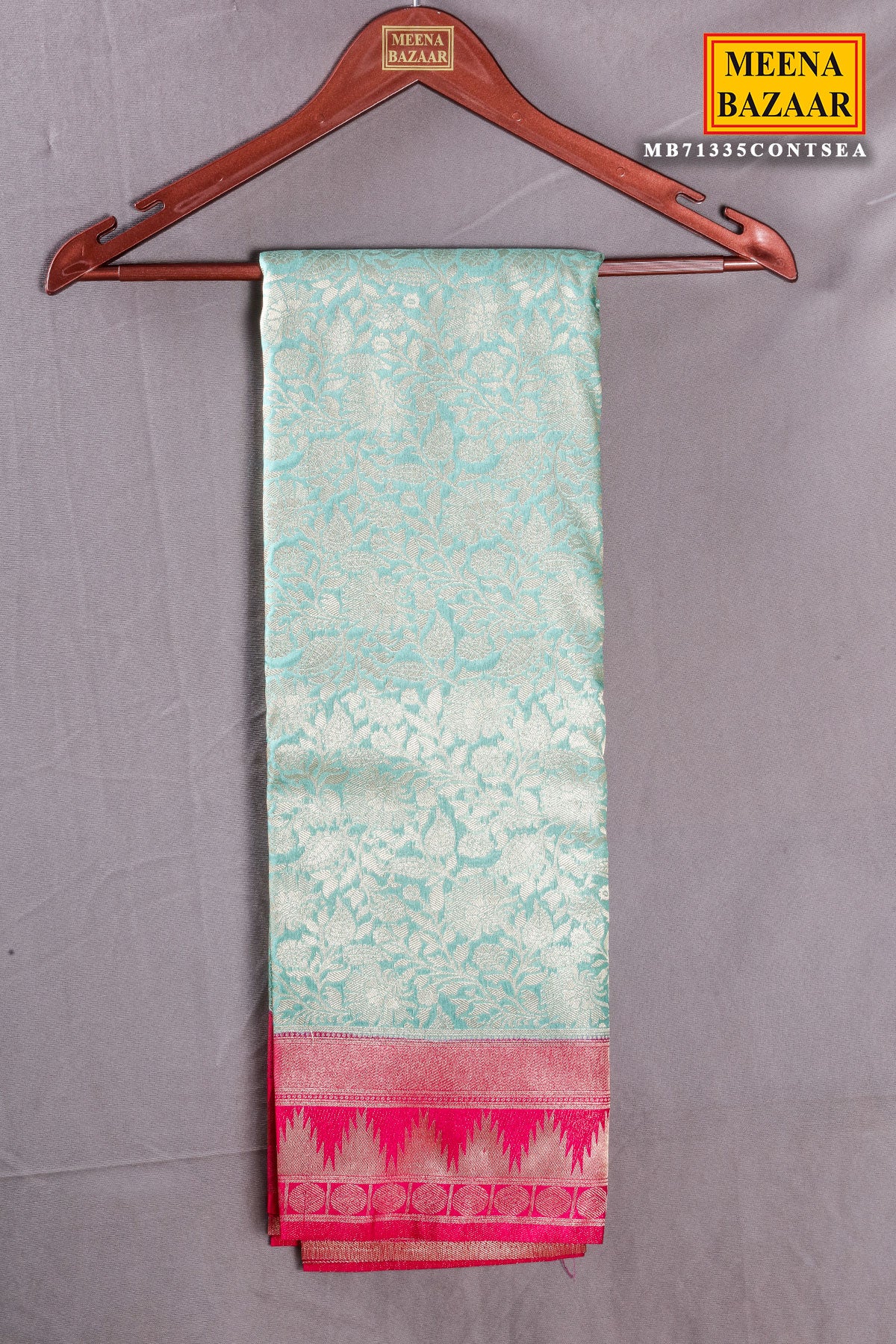 Sea Green South Silk Zari Woven Saree