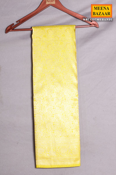 Mehandi South Silk Zari Woven Saree