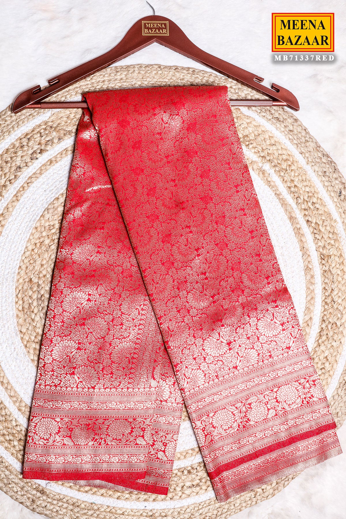 Red South Silk Zari Woven Saree