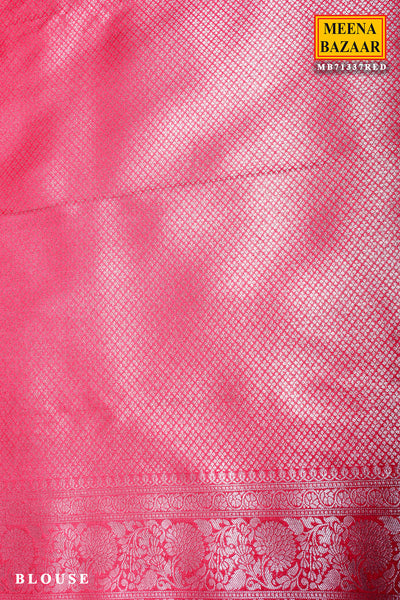 Red South Silk Zari Woven Saree