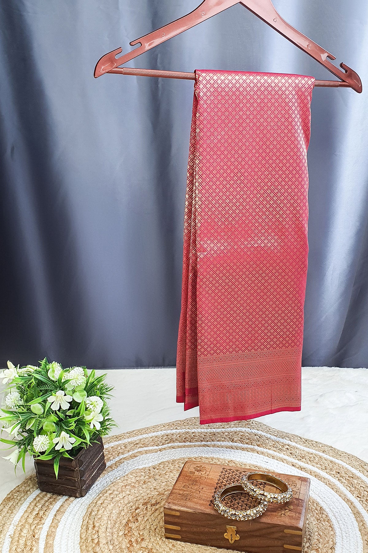 Rani Blended Silk Zari Woven Saree