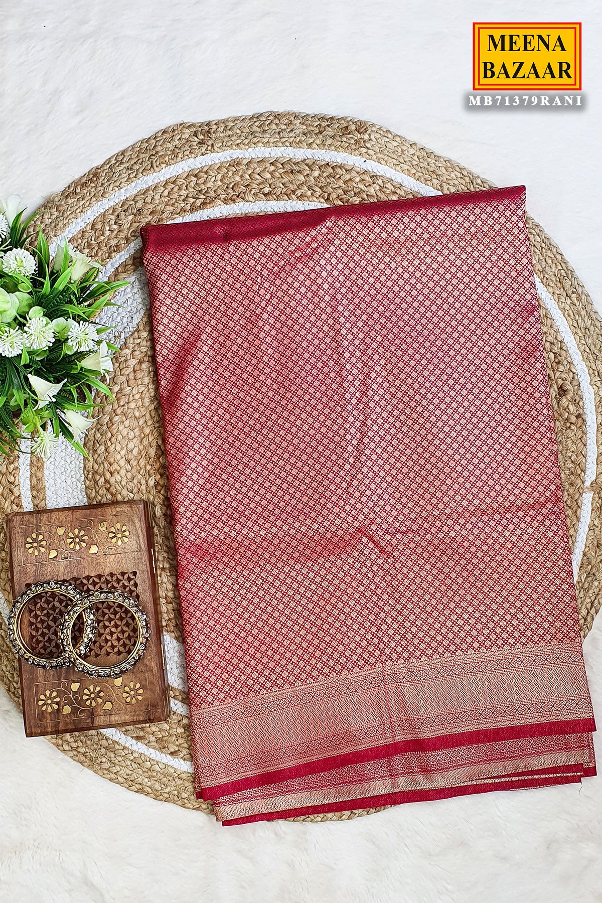 Rani Blended Silk Zari Woven Saree