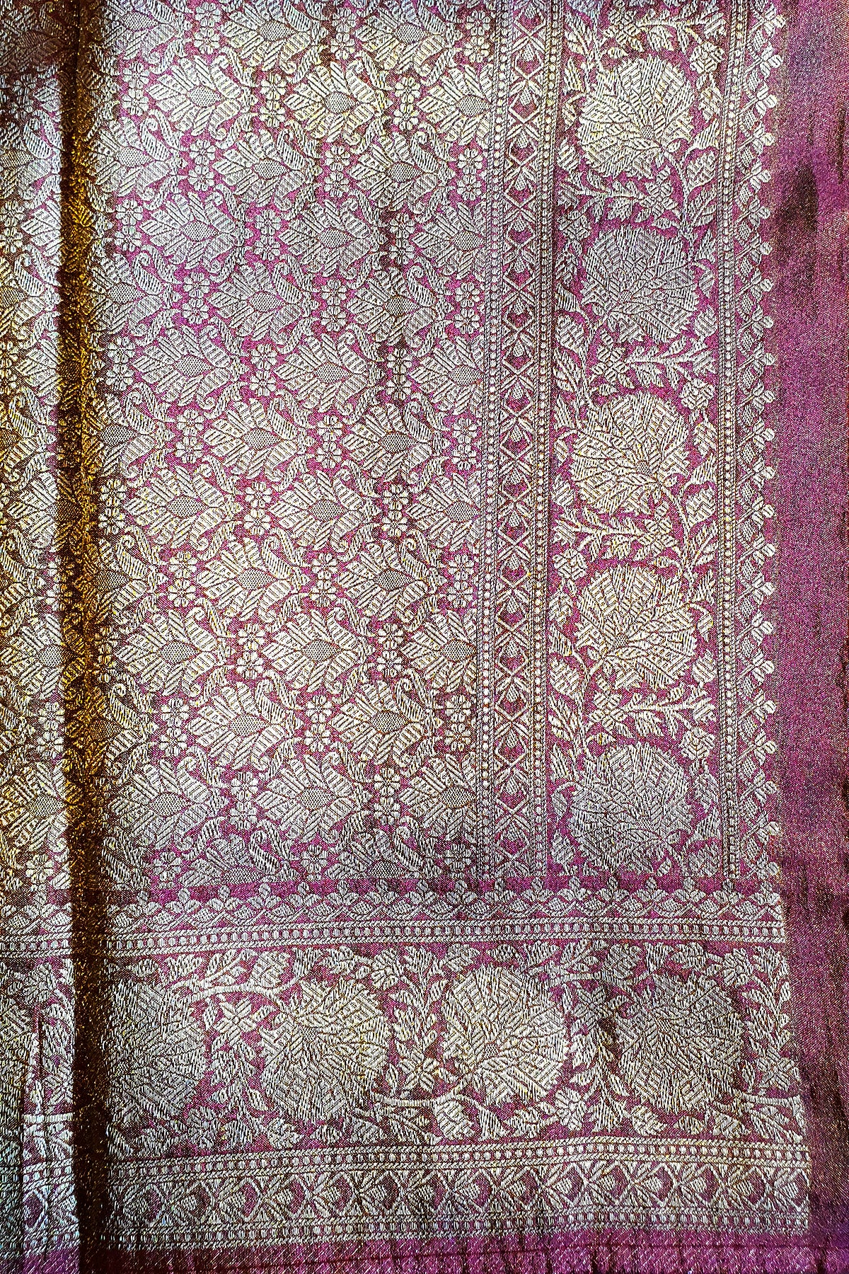Maroon Banarasi Silk Zari Woven Saree