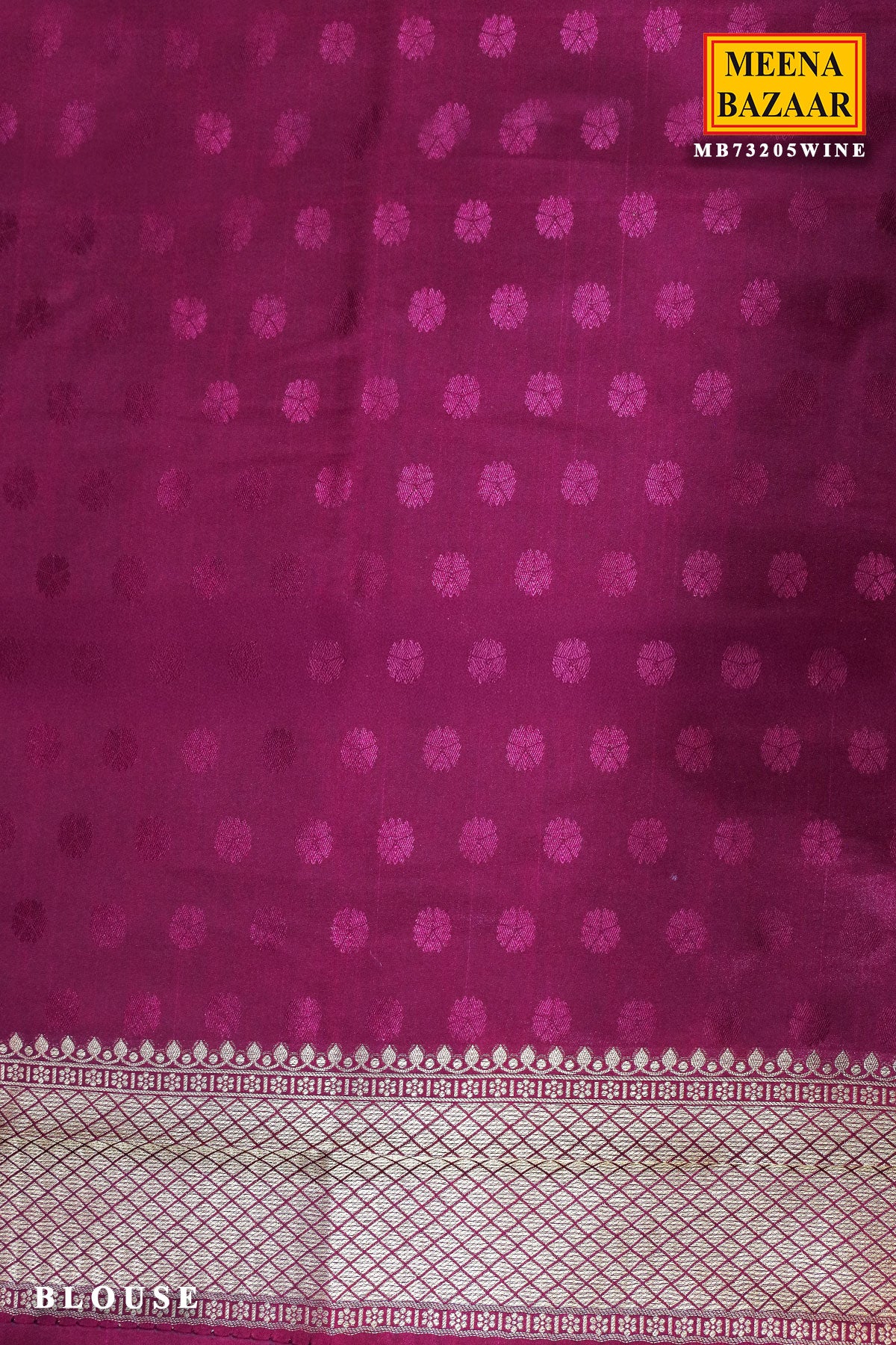 Wine Silk Zari Weaving Saree With Tassels