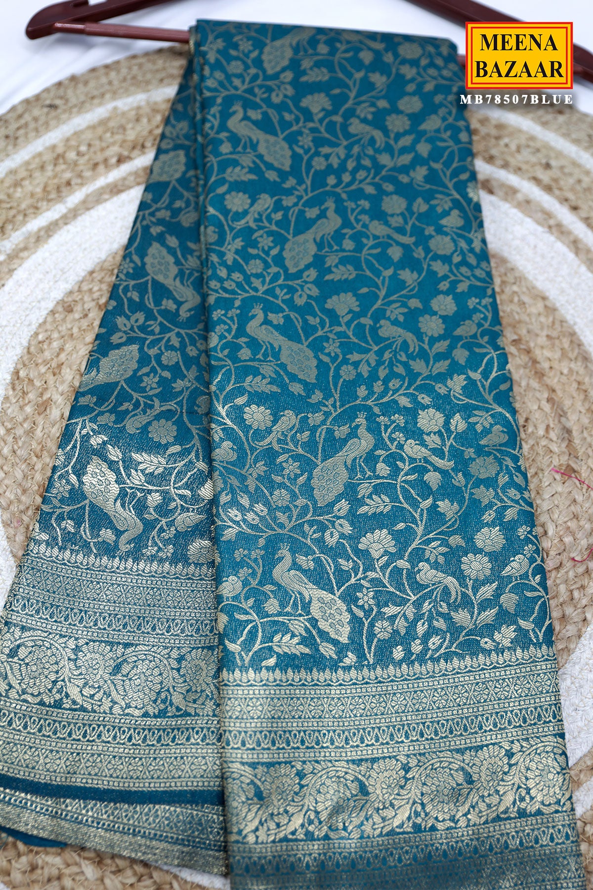 Blue Silk Weaving Saree Elegant Traditional & Festive Wear