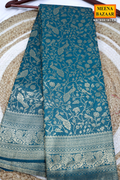 Blue Silk Weaving Saree Elegant Traditional & Festive Wear