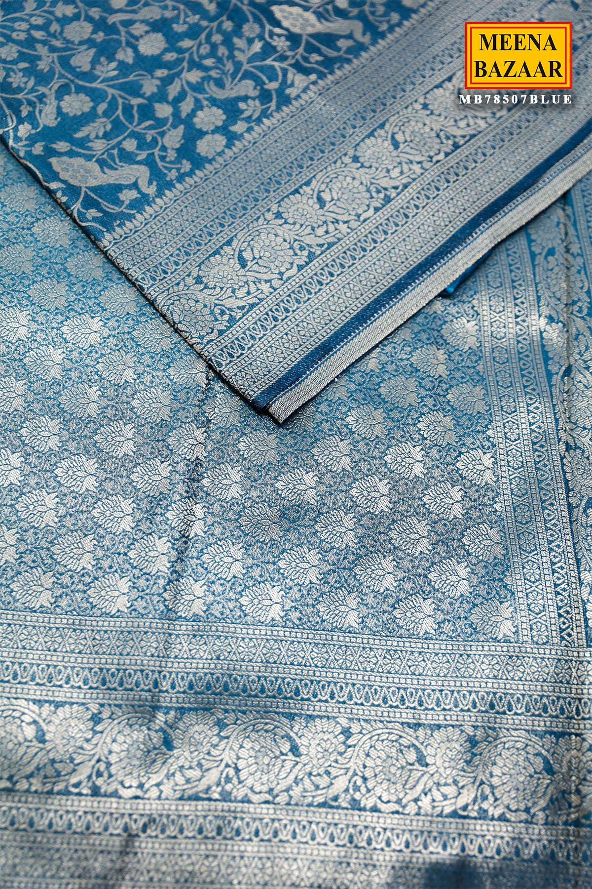 Blue Silk Weaving Saree Elegant Traditional & Festive Wear