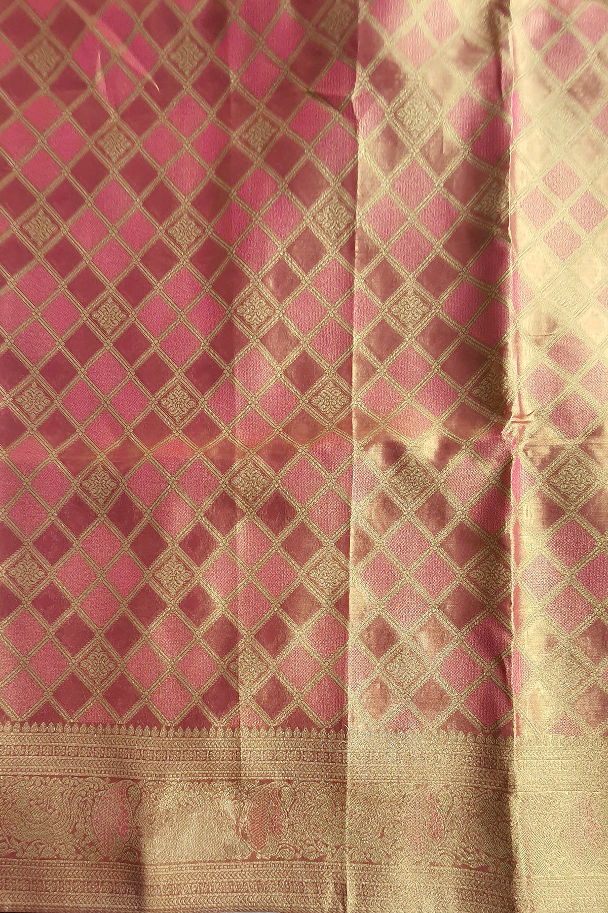 Pink Organza Silk Weaving Saree