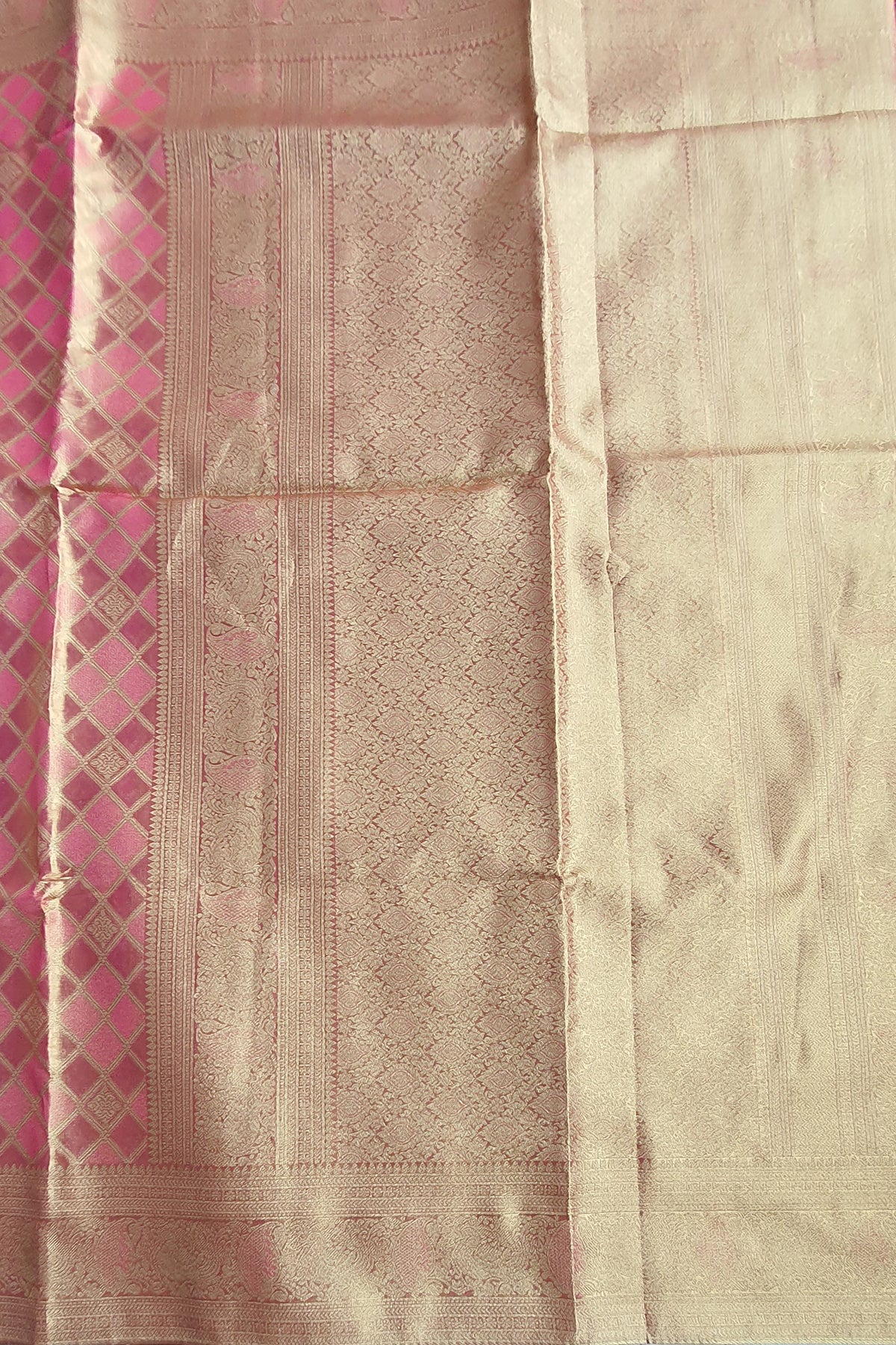 Pink Organza Silk Weaving Saree