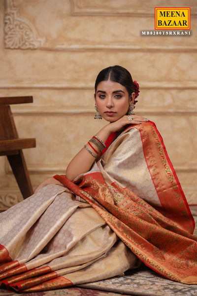 Tussar Banarasi Silk Weaving Saree