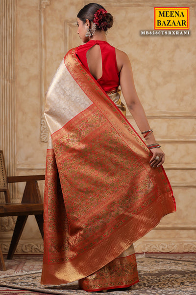 Tussar Banarasi Silk Weaving Saree