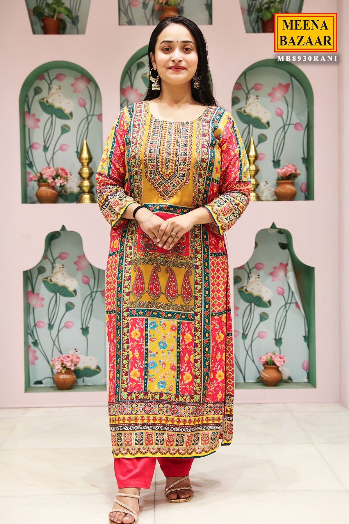 Rani Muslin Cut-Dana Embroidered Suit Set