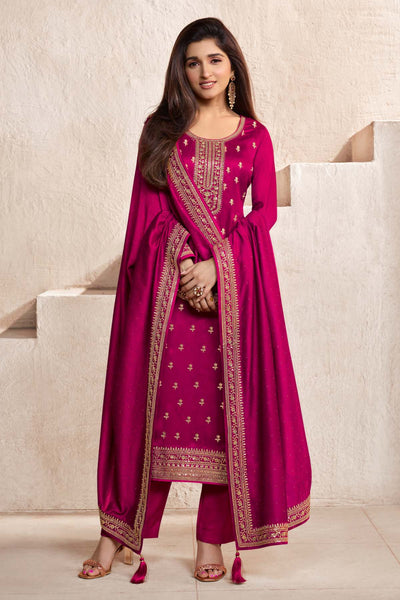 Rani Blended Silk Zari and Sequins Embroidered Suit Set