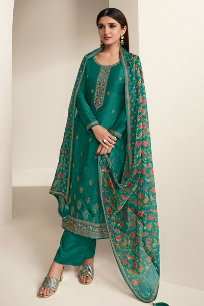 Rama Modal Silk Embroidered Suit Set