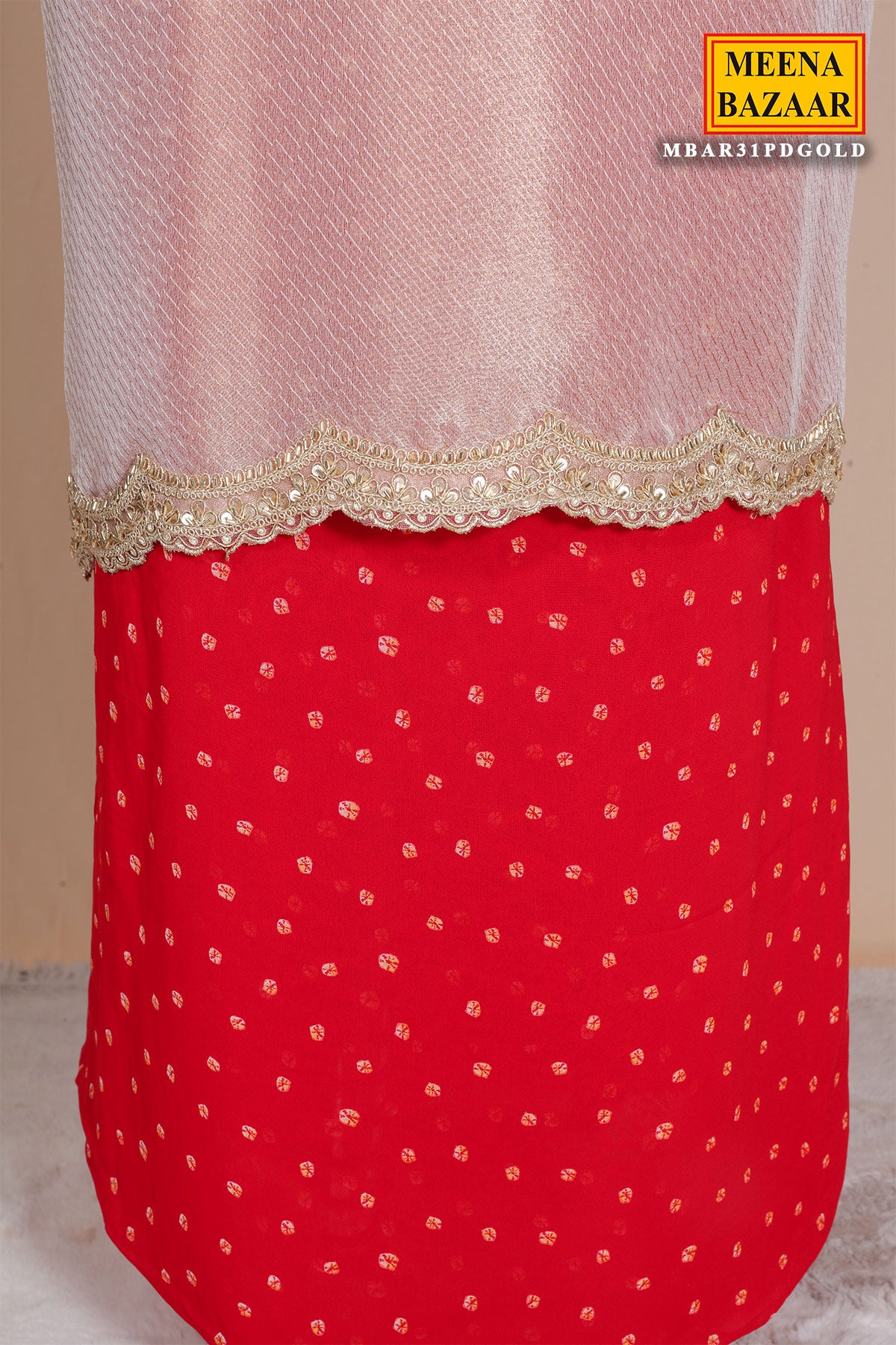 Gold Silk with Exquisite Embroidery Unstitched Suit