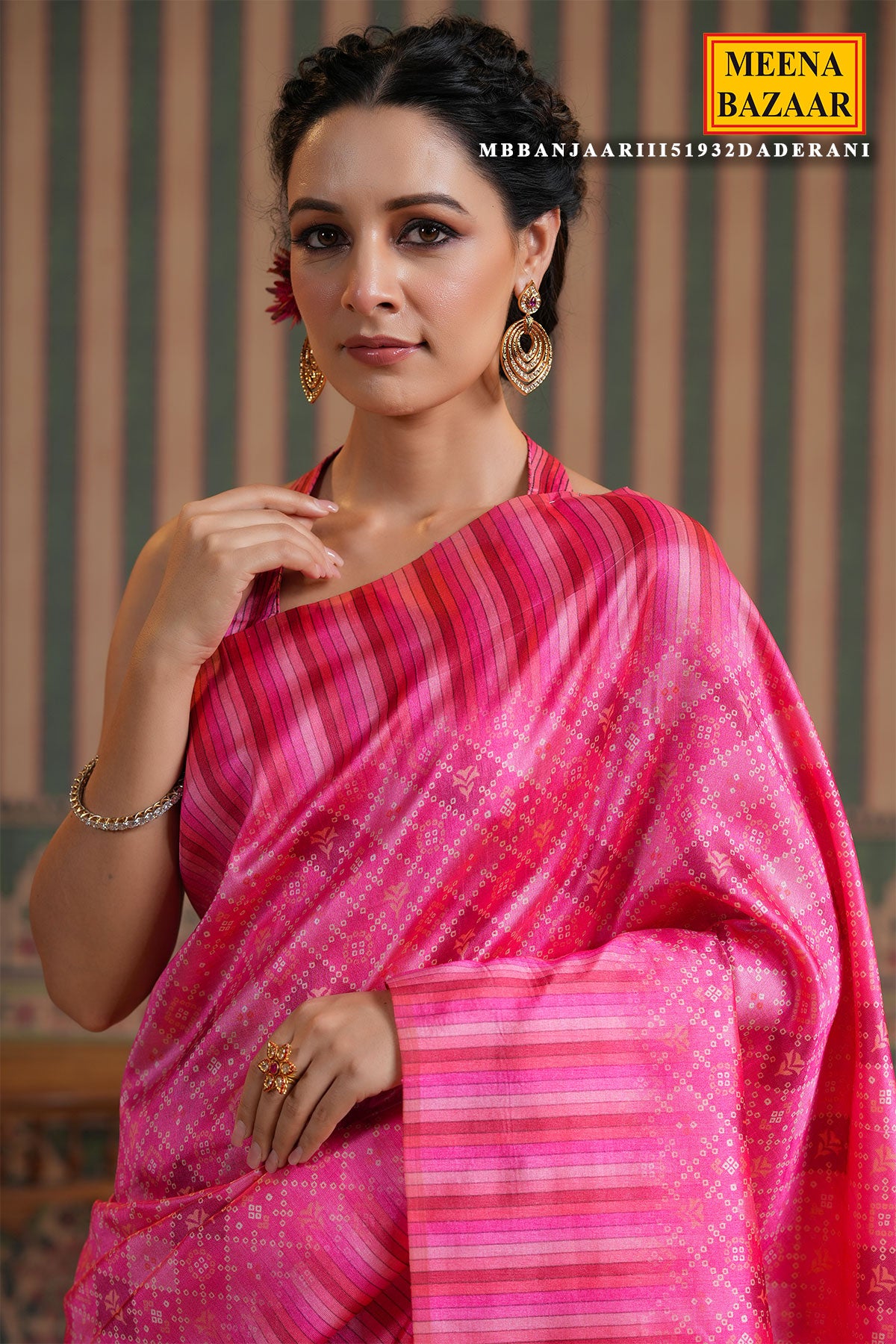 Buy CHUNRI PRINT SAREE online from RANGAT COLLECTION