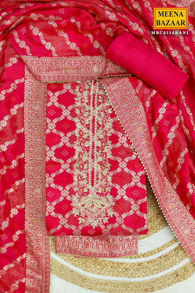 Rani Silk Blend Swarovski, Cut-dana Zari Embroidered Suit Set