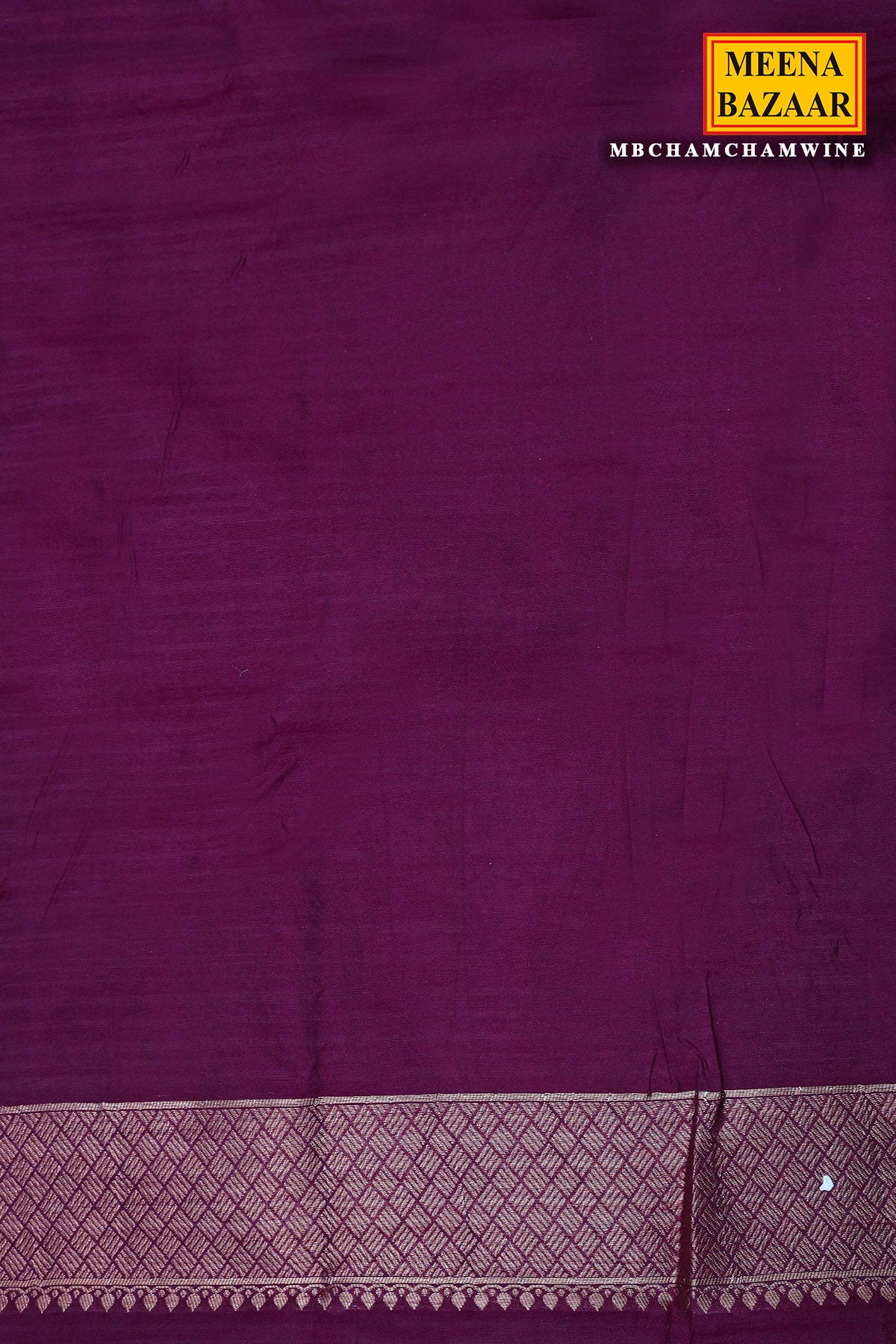 Wine Silk Floral Motif Zari Woven Saree