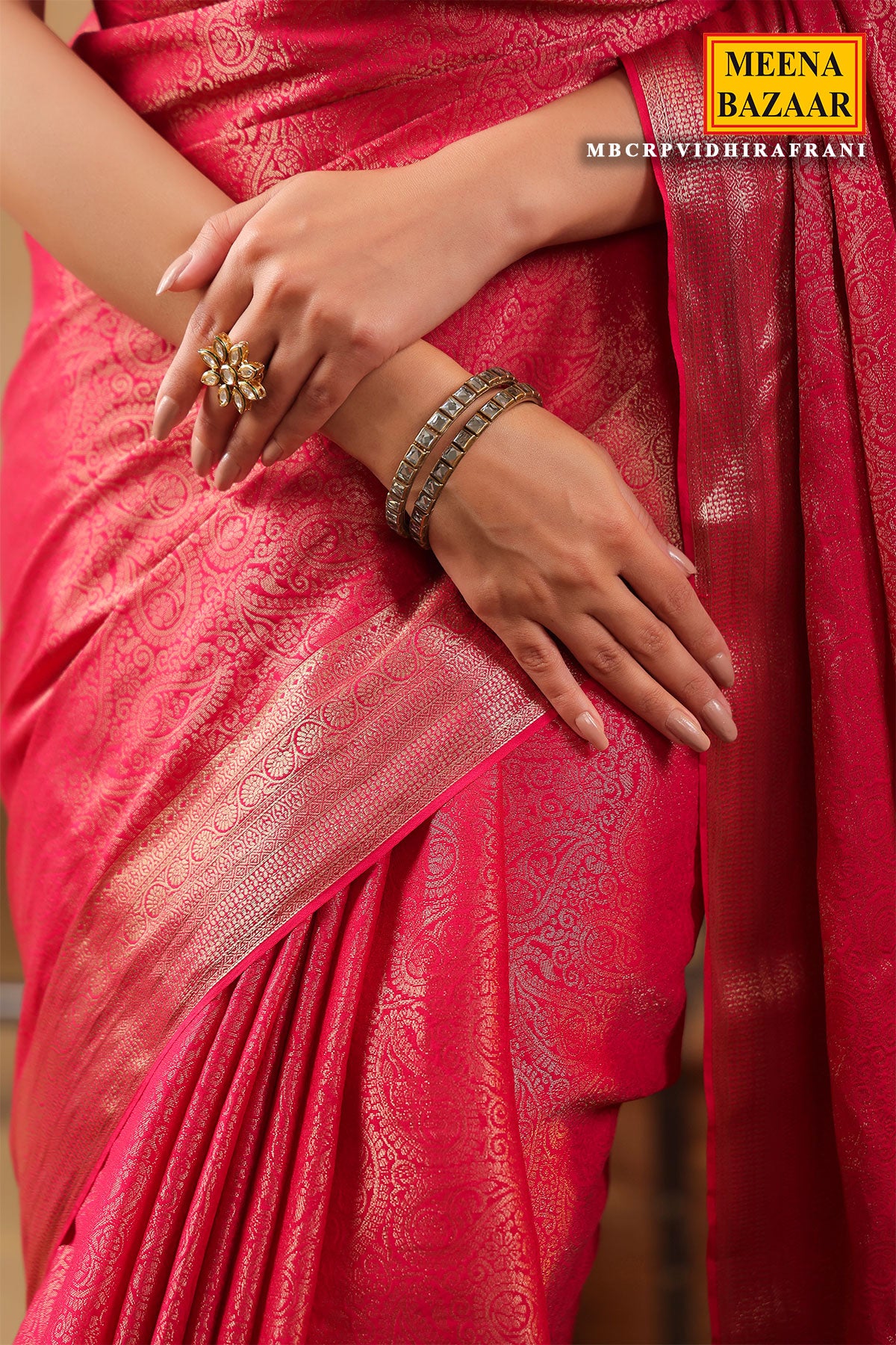 Rani Paisley Zari Woven Silk Saree