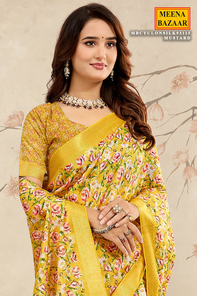 Mustard Silk Saree Elegant Traditional & Festive Wear