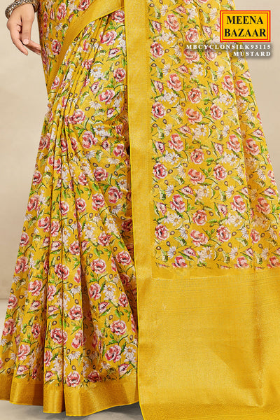 Mustard Silk Saree Elegant Traditional & Festive Wear