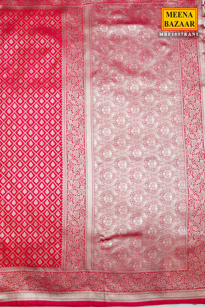 Rani Blended Silk Zari Weaving Saree