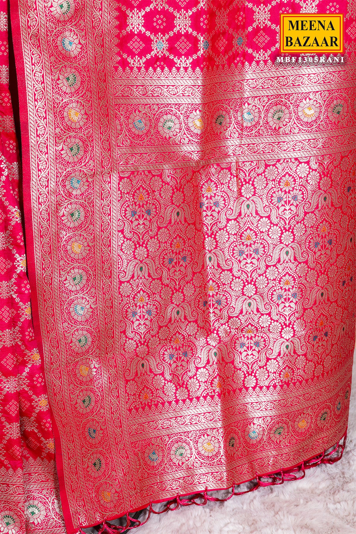 Rani Silk Weaving Saree Elegant Traditional Saree