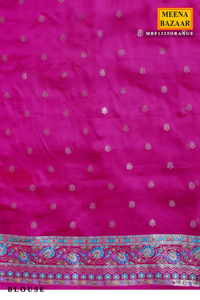 Orange Silk Weaving Saree Traditional Festive & Wedding Wear