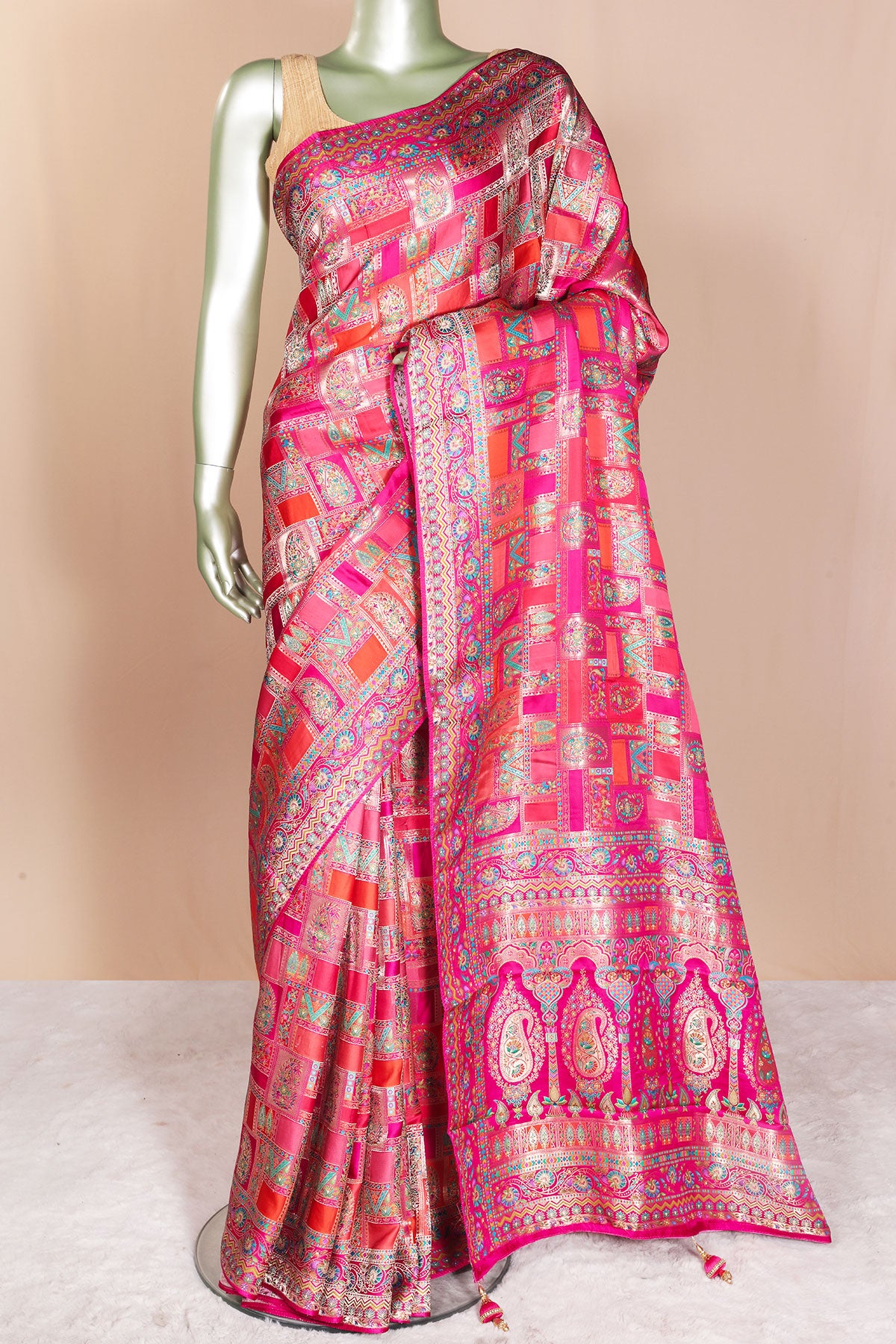 Orange Silk Weaving Saree Traditional Festive & Wedding Wear