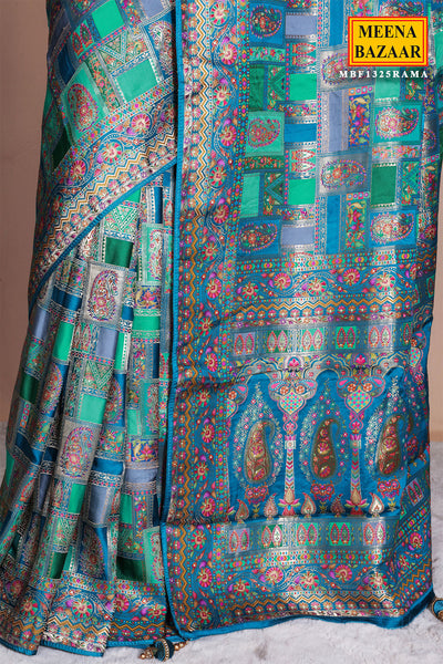 Rama Silk Weaving Saree Elegant Traditional Festive Wear