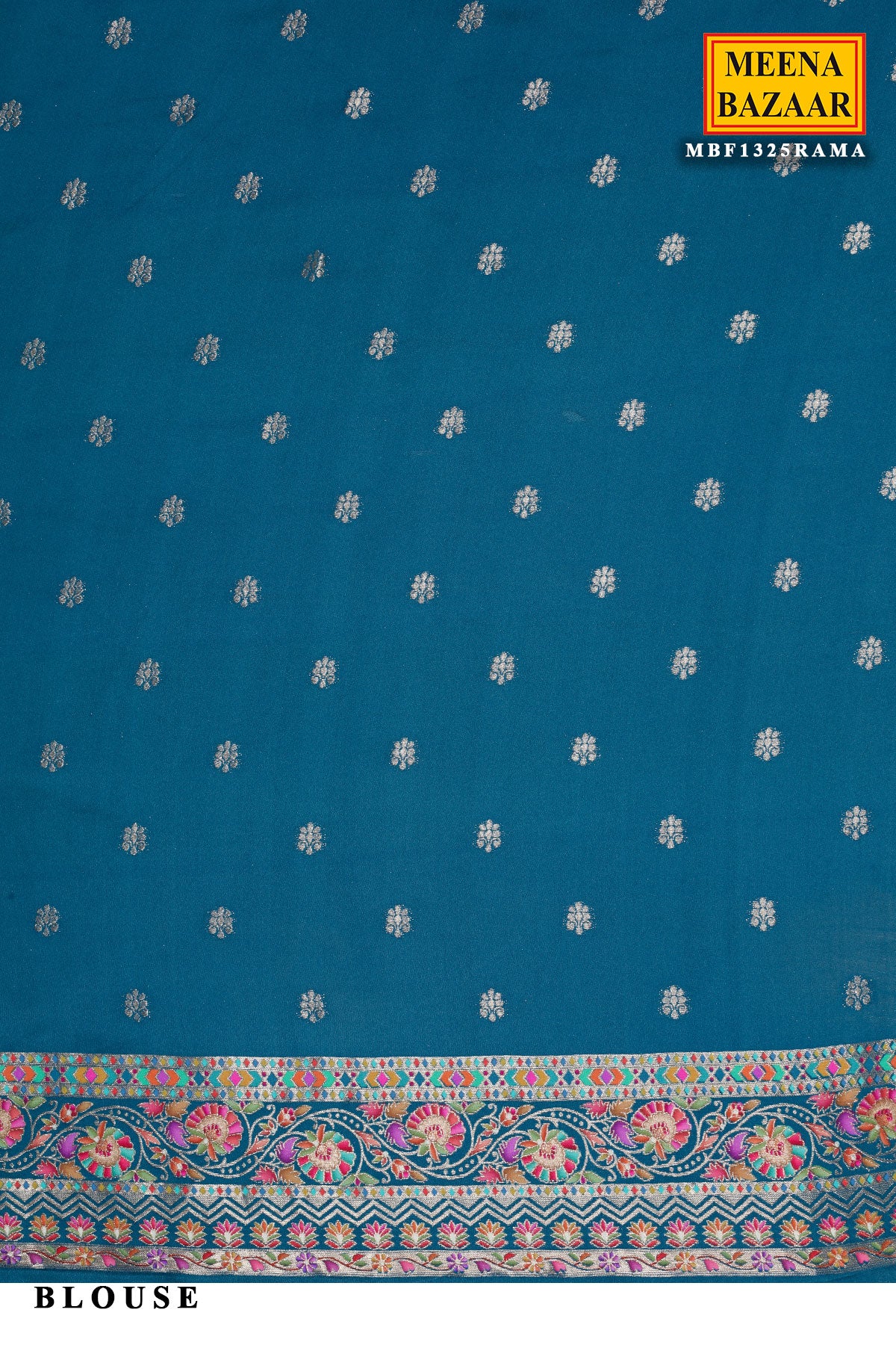 Rama Silk Weaving Saree Elegant Traditional Festive Wear