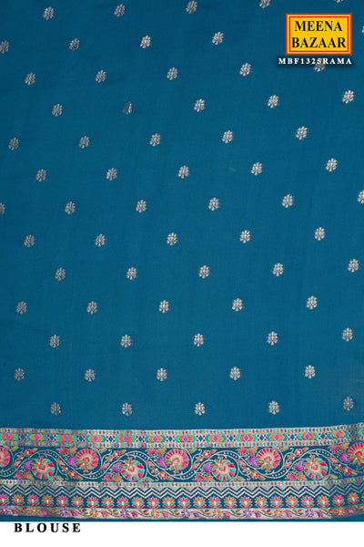 Rama Silk Weaving Saree Elegant Traditional Festive Wear