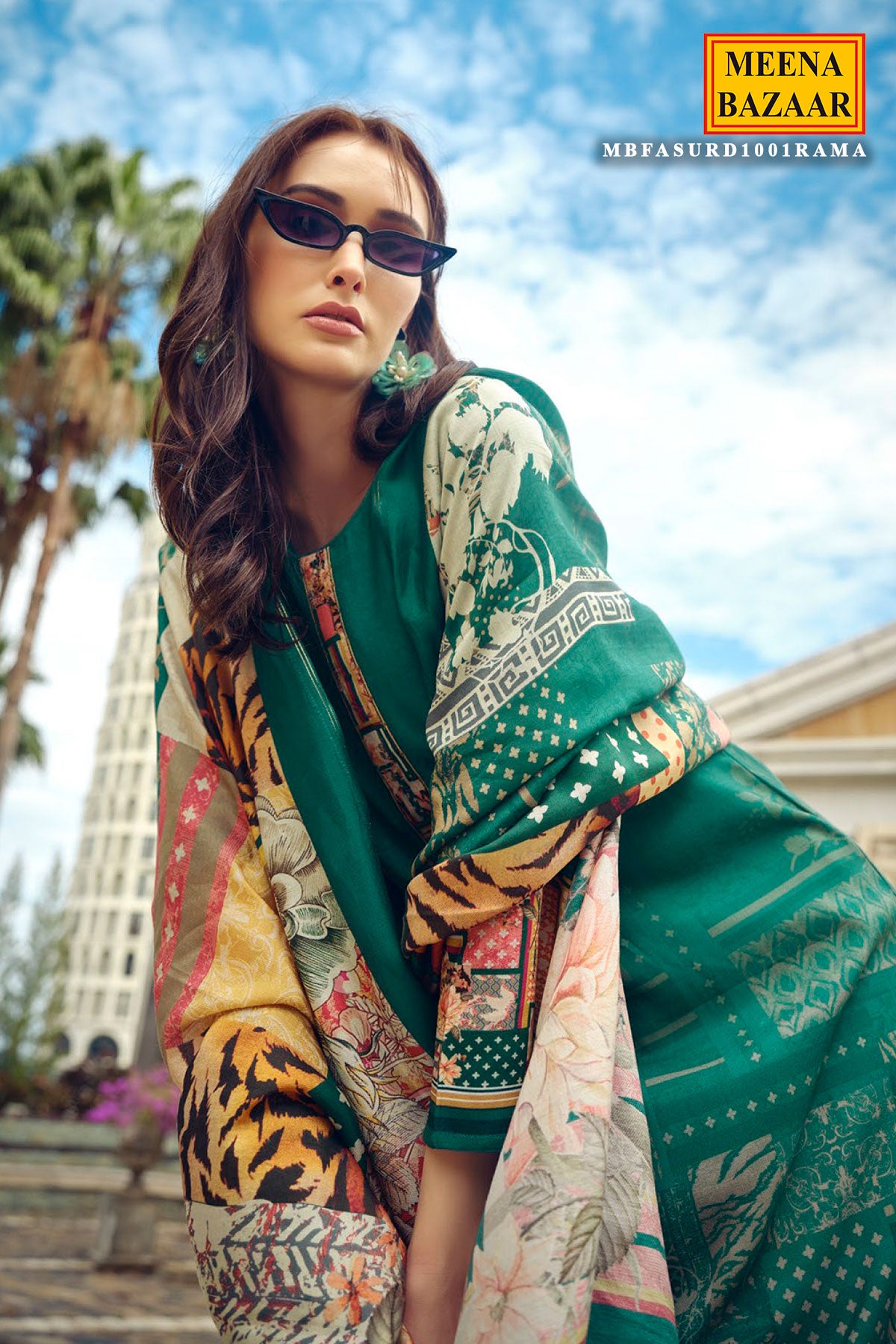 Rama Pashmina Printed Suit