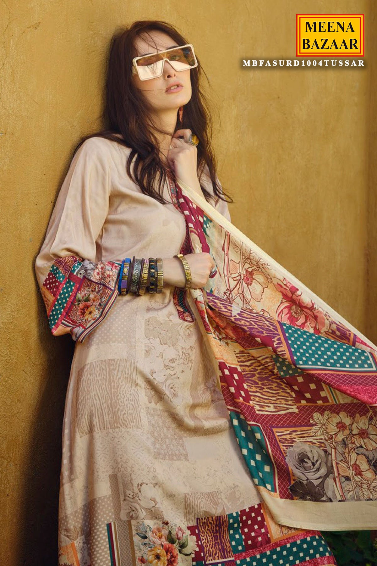 Tussar Pashmina Printed Suit