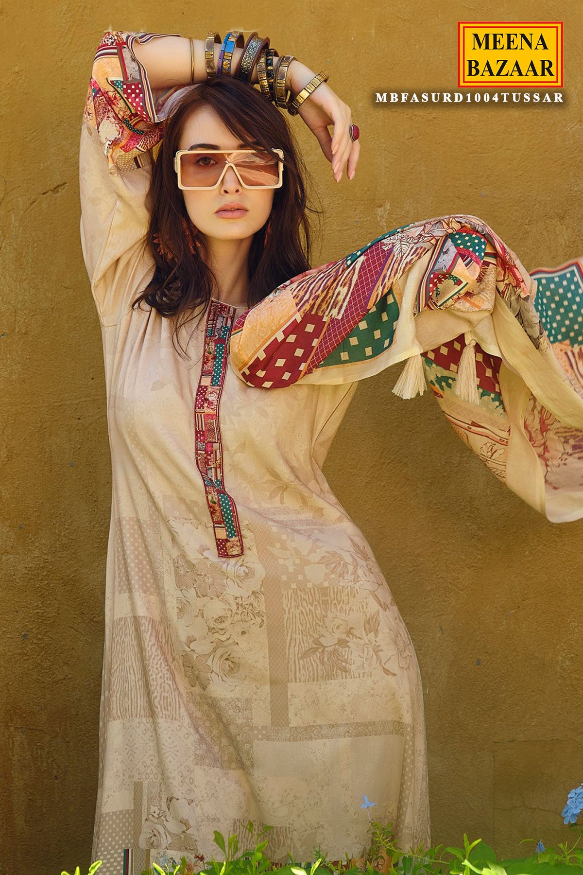 Tussar Pashmina Printed Suit