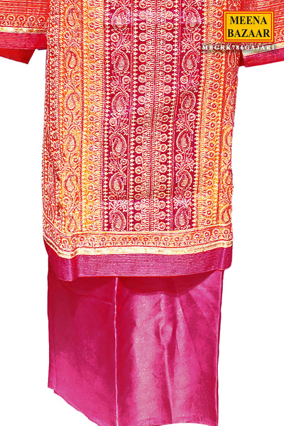 Gajari Silk Zari Embroidered Suit Set