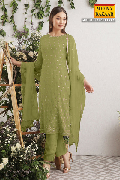 Pista Embroidered Georgette Suit Set