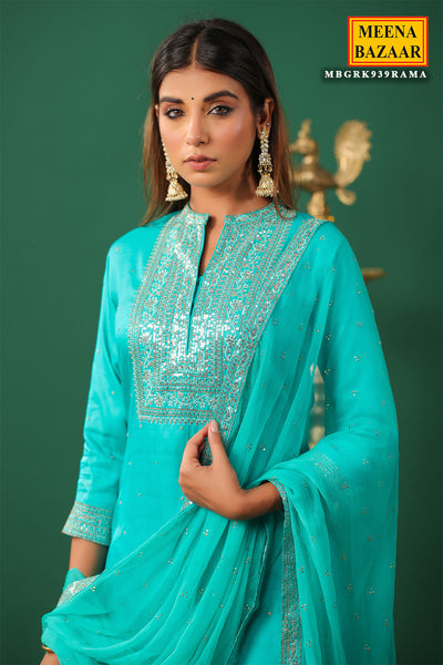 Rama Silk Zari and Sequins Embroidered Suit Set