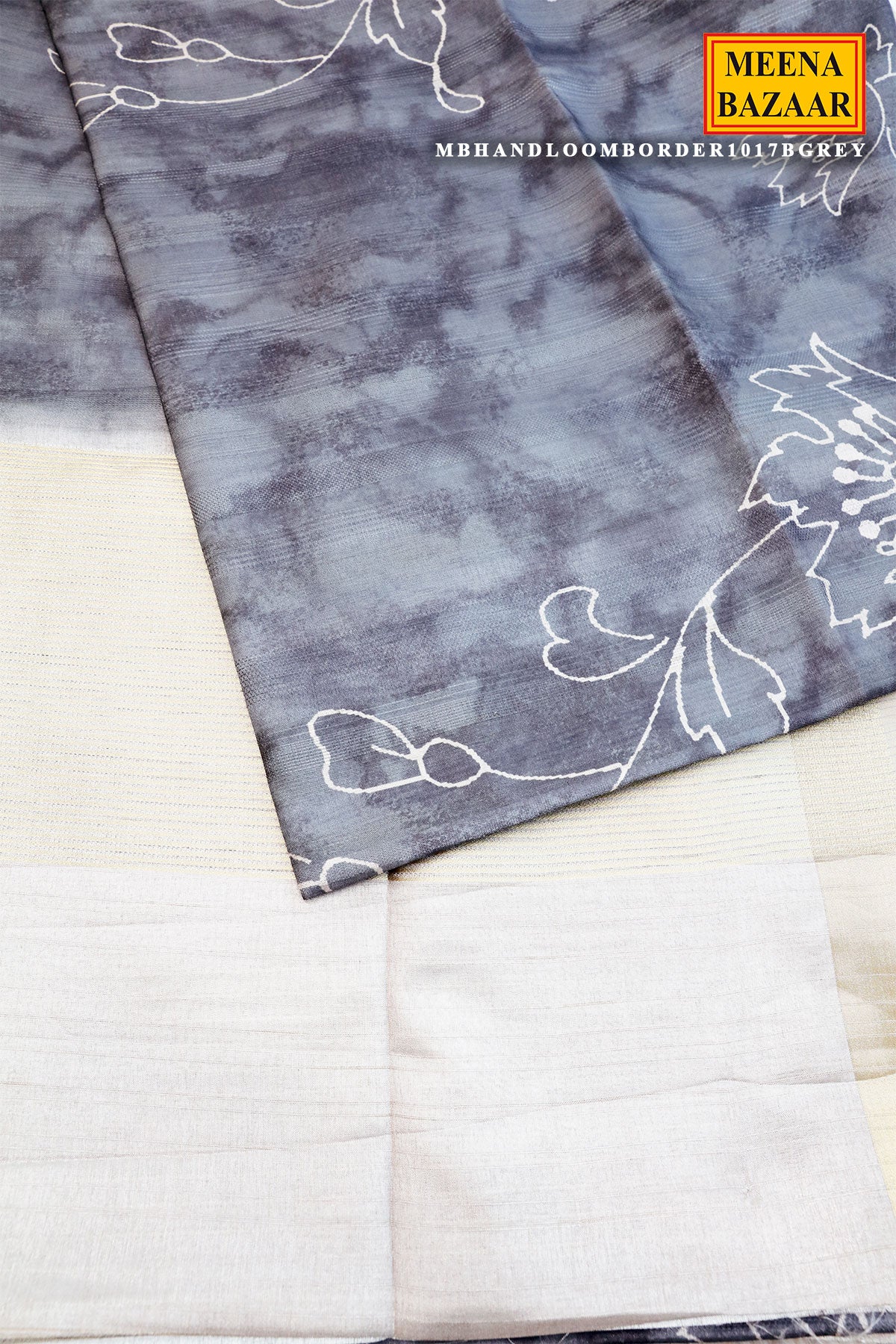 Grey Cotton Weaving Saree Elegant Handloom Wear