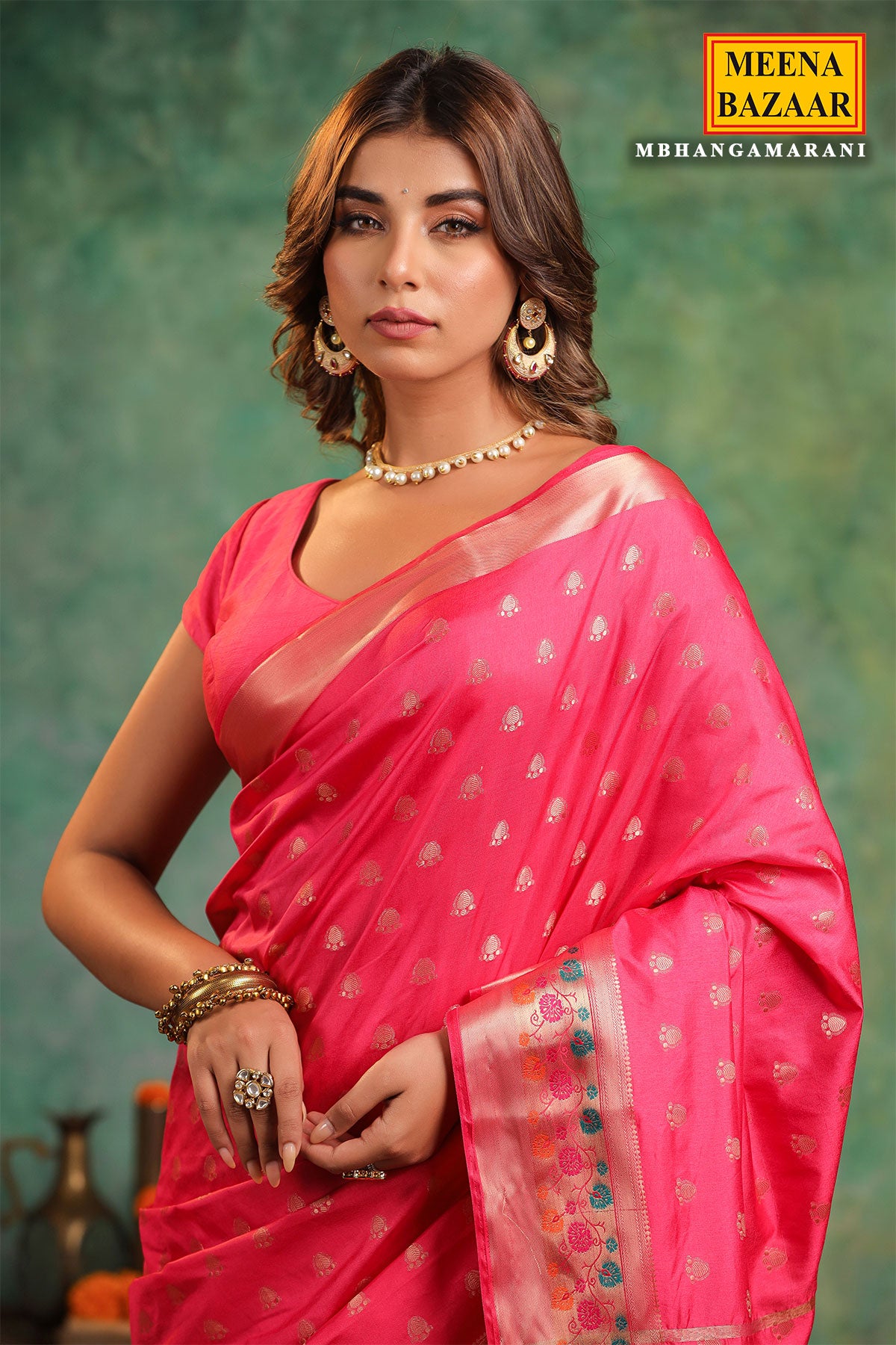 Rani Blended Silk Zari Woven Saree