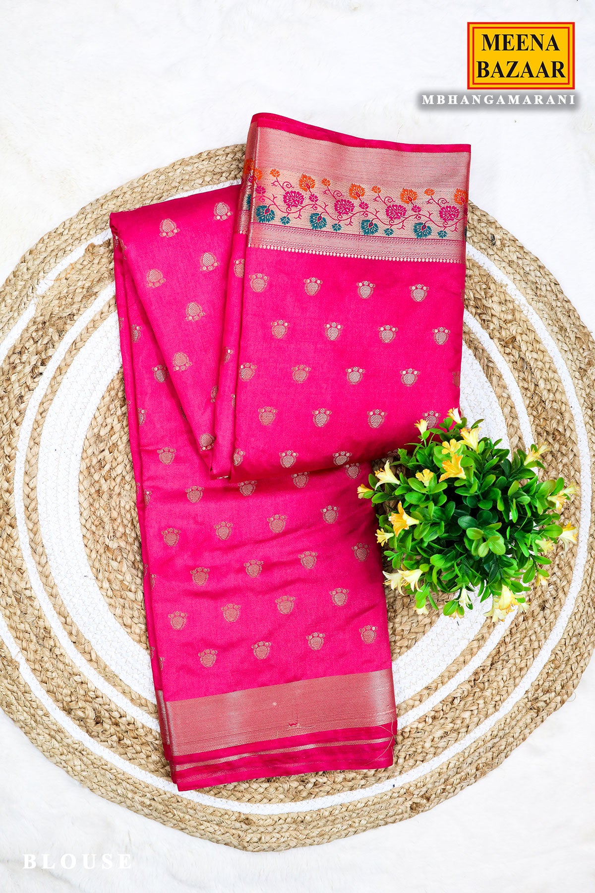 Rani Blended Silk Zari Woven Saree