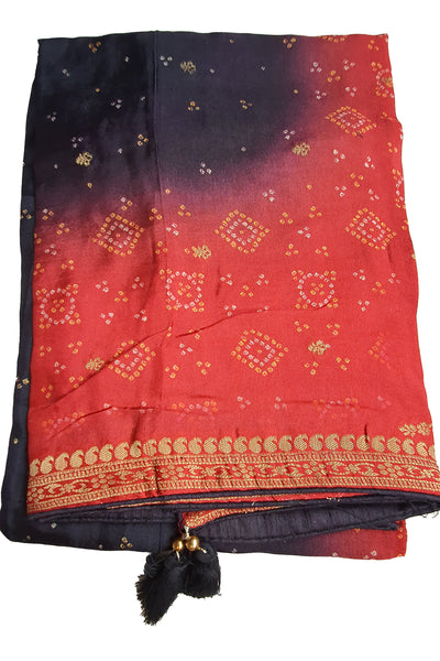 Black Russian Silk With Woven Embroidered Suit Set